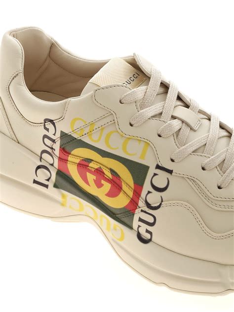 gucci rhyton gg leather running trainers|gucci rhyton boots.